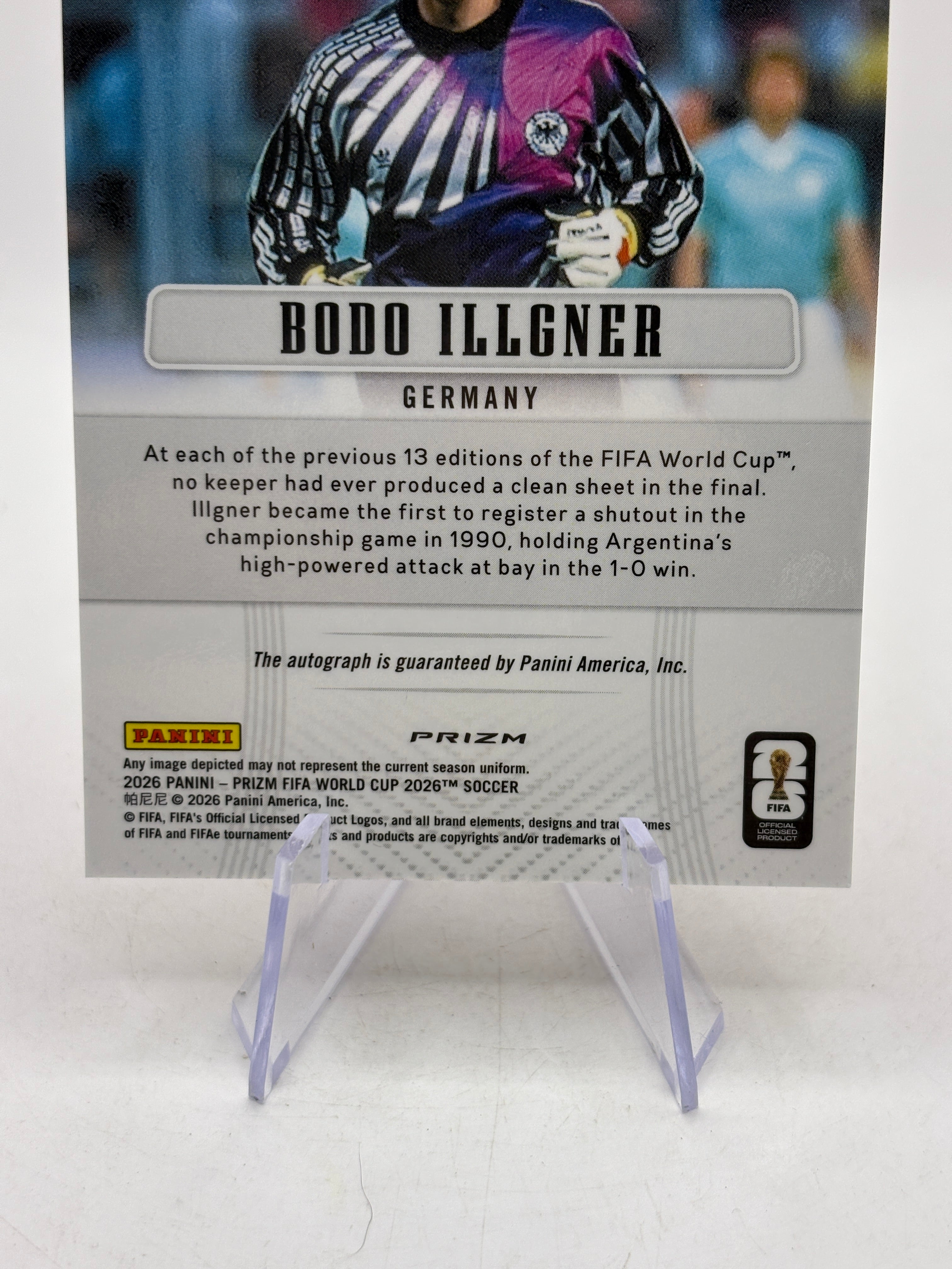 2026 Panini Fifa World Cup 2026 - #12-BI Bodo Illgner Auto Red 44/99, photo 4